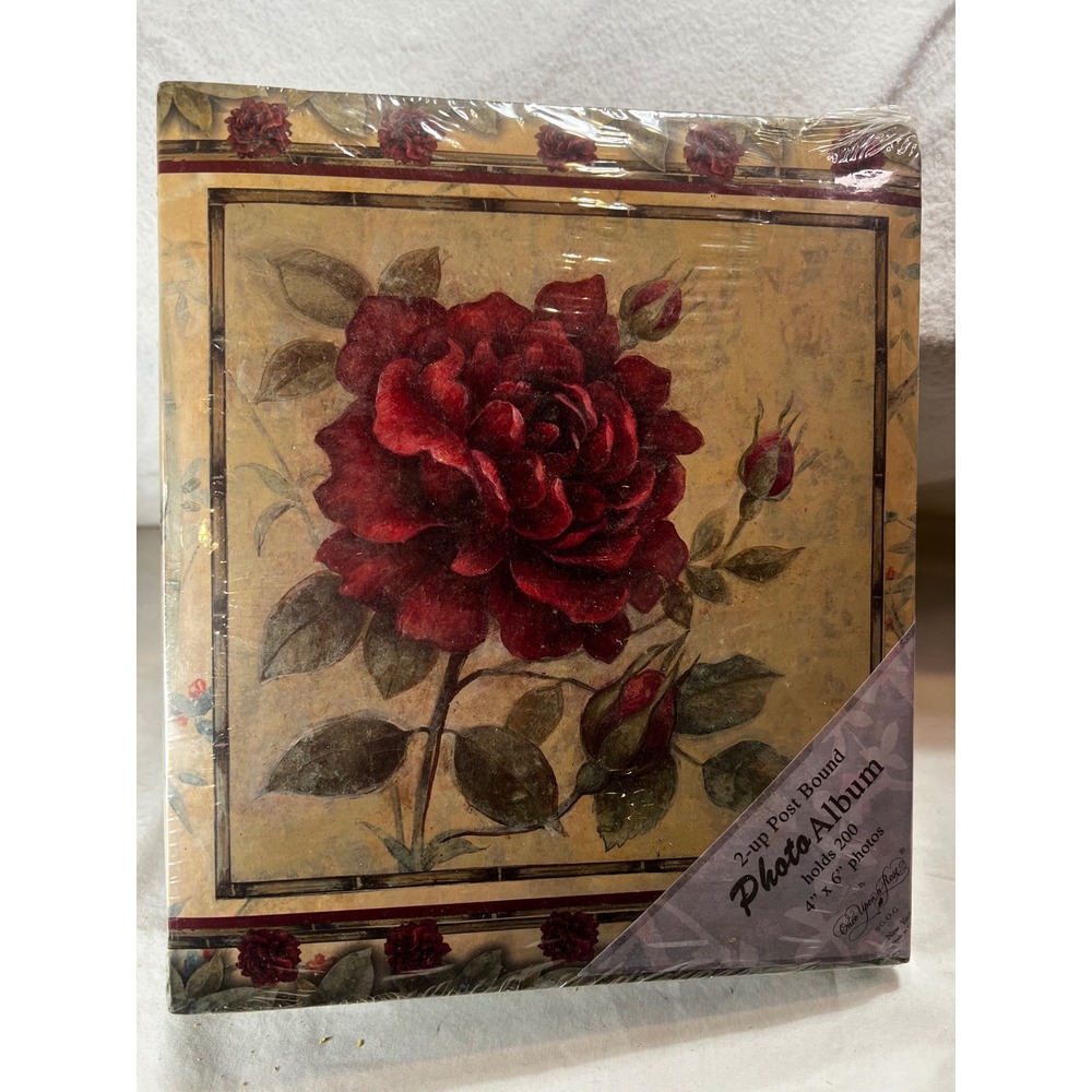 Once Upon A Rose Floral Photo Album Sheffield Home GOG 200 4x6 Photos New